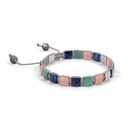 Shamballa Jewels White Gold White Diamond, Blue Sapphire, Emerald & Guava 6mm Lock Bracelet (Left View) - D196549
