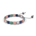 Shamballa Jewels White Gold White Diamond, Blue Sapphire, Emerald & Guava 6mm Lock Bracelet (Right View) - D196549