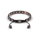 Shamballa Jewels Black & Rose Gold White Diamond & Black Diamond 6mm Lock Bracelet (Back View) - D196308