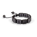 Shamballa Jewels Black Gold White Diamond & Black Diamond 10mm Lock Bracelet (Left View) - D143297