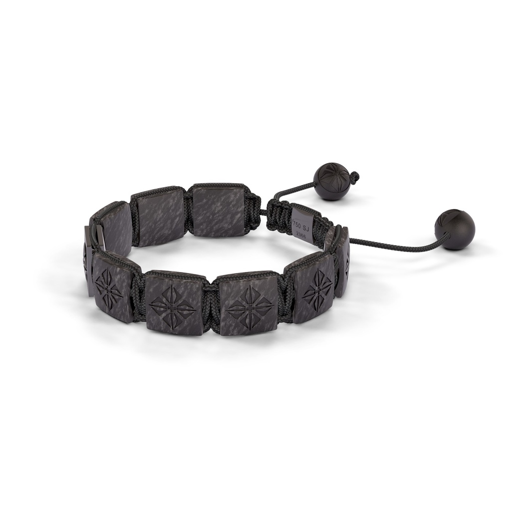 Shamballa Jewels Black Gold & Carbon Black Diamond 10mm Lock Bracelet (Right View) - D196059