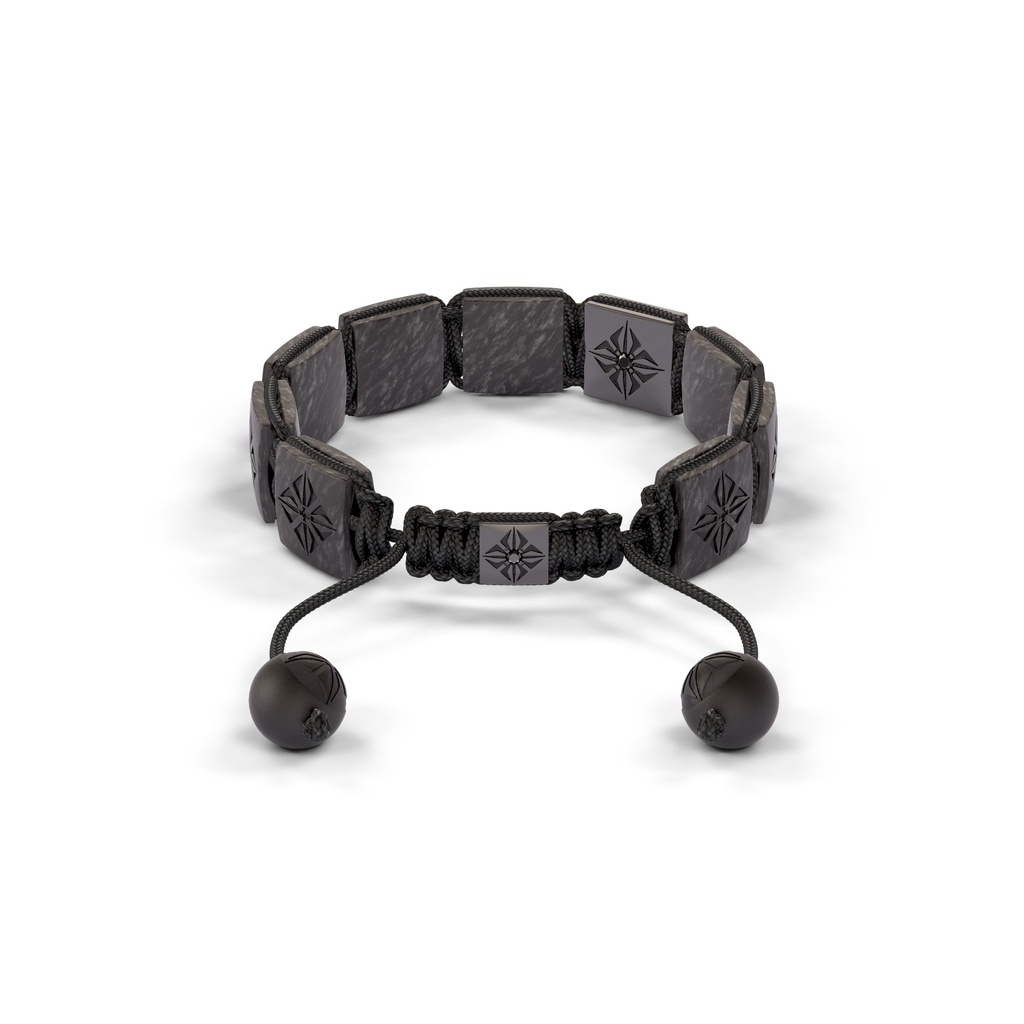 Shamballa Jewels Black Gold & Carbon Black Diamond 10mm Lock Bracelet (Back View) - D196059