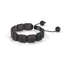 Shamballa Jewels Black, Yellow Gold & Carbon Black Diamond & Ceramic 10mm Lock Bracelet (Right View) - D196041
