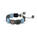 Shamballa Jewels Black & Yellow Gold Jade, Aquamarine & Ceramic 10mm Lock Bracelet (Right View) - D184873