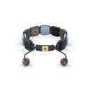 Shamballa Jewels Black & Yellow Gold Jade, Aquamarine & Ceramic 10mm Lock Bracelet (Back View) - D184873