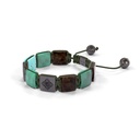 Shamballa Jewels Black Gold Black Diamond, Brown Sapphire, Emerald & Turquoise 10mm Lock Bracelet (Right View) - D176960