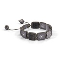 Shamballa Jewels Black Gold White Diamond & Grey Sapphire 10mm Lock Bracelet (Left View) - D177386