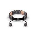 Shamballa Jewels Black & Rose Gold Black Diamond 10mm Lock Bracelet (Back View) - D100409