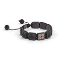 Shamballa Jewels Black & Rose Gold & Carbon Black Diamond 10mm Lock Bracelet (Left View) - D196025