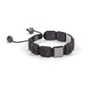 Shamballa Jewels Black & Rose Gold & Carbon White Diamond 10mm Lock Bracelet (Left View) - D196076