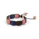 Shamballa Jewels Rose Gold White Diamond, Blue Sapphire, Brown Sapphire & Guava 10mm Lock Bracelet (Right View) - D196666