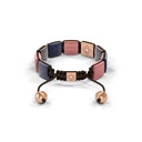 Shamballa Jewels Rose Gold White Diamond, Blue Sapphire, Brown Sapphire & Guava 10mm Lock Bracelet (Back View) - D196666