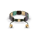 Shamballa Jewels Rose Gold White Diamond, Brown Sapphire, Emerald & Amethyst 10mm Lock Bracelet (Back View) - D196324