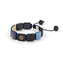 Shamballa Jewels Yellow & Black Gold Black Diamond, Blue Sapphire, Grey Sapphire & Aquamarine 10mm Lock Bracelet (Right View) - D226818