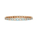Rose Gold Fizzy Rebel Bracelet With Diamonds - Baby Blue Enamel