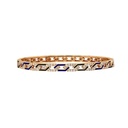 Rose Gold Fizzy Rebel Bracelet With Diamonds - Black & Blue Mother of Pearl Enamel