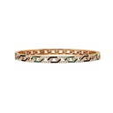 Rose Gold Fizzy Rebel Bracelet With Diamonds - Black & Malachite Enamel