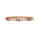 Rose Gold Fizzy Rebel Bracelet With Diamonds - Black & White Enamel