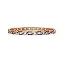 Rose Gold Fizzy Rebel Bracelet With Diamonds - Blue Enamel