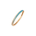 Rose Gold Flow Bracelet - Baby Blue Enamel