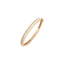 Rose Gold Flow Bracelet - White Enamel