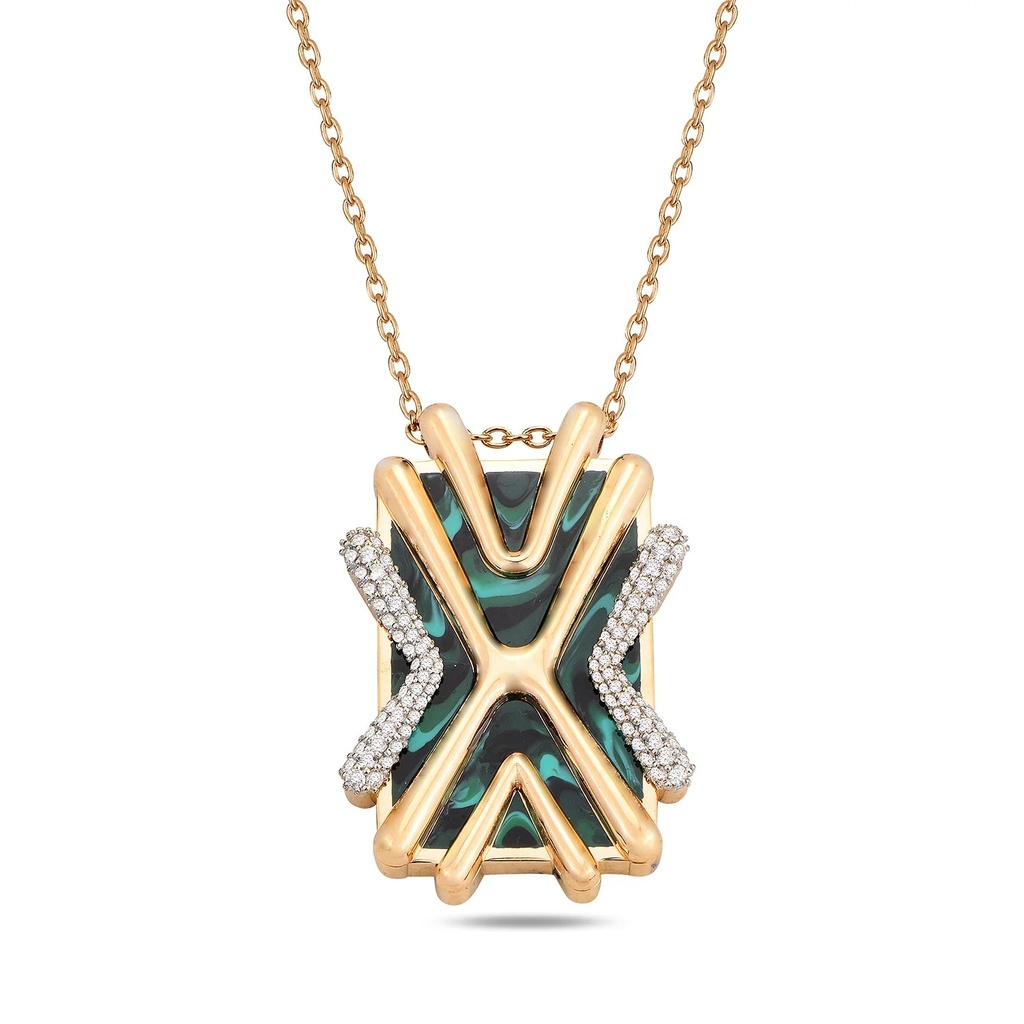Rose Gold Flow X Pendant