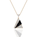 Rose Gold Neutra Aztec Pendant - Black