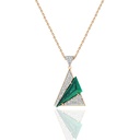 Rose Gold Neutra Aztec Pendant - Malachite