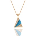 Rose Gold Neutra Aztec Pendant - Turquoise