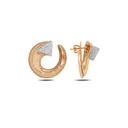 Rose Gold Neutra Balance Colorless Earrings - All Diamond Edition