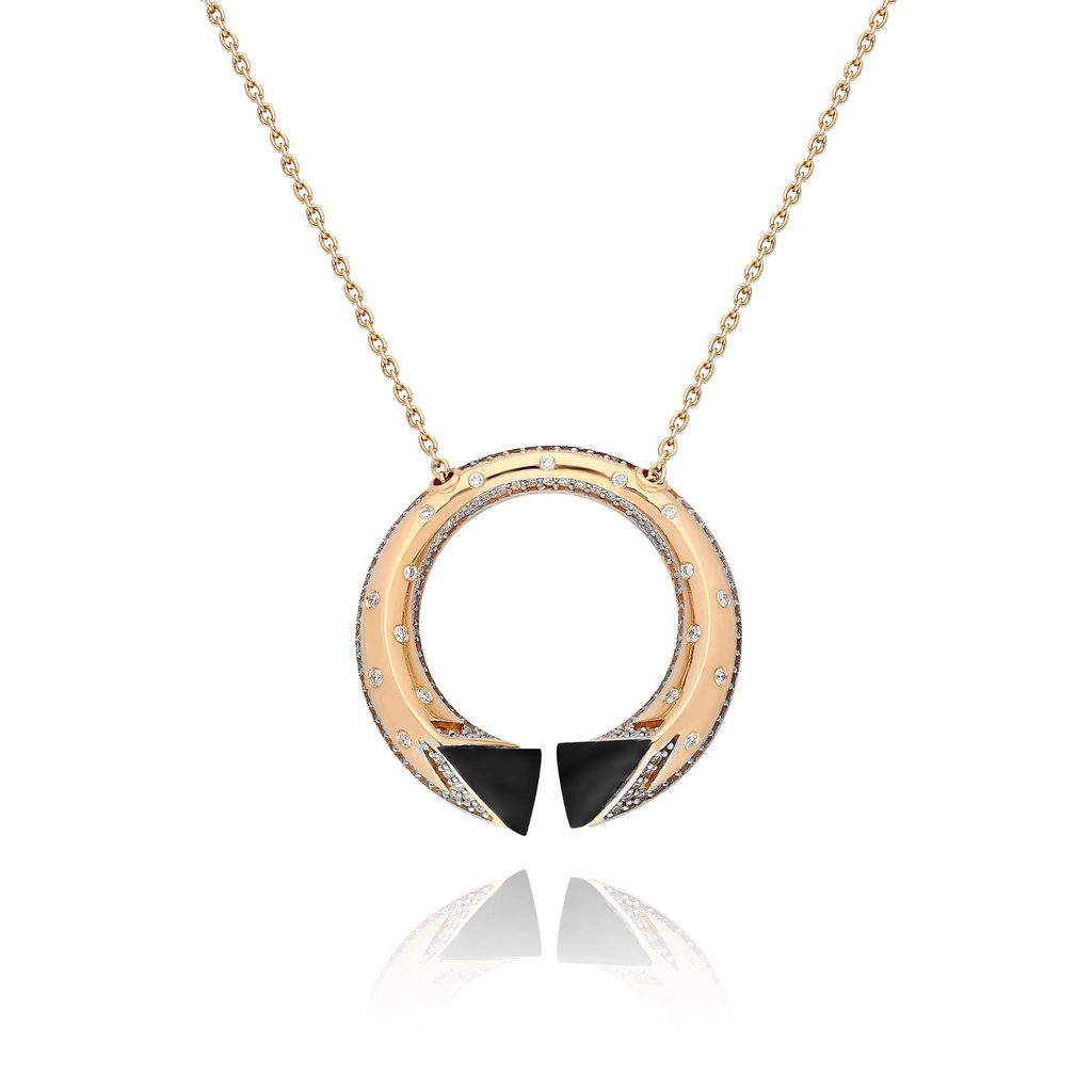 Rose Gold Neutra Balance Pendant - Black