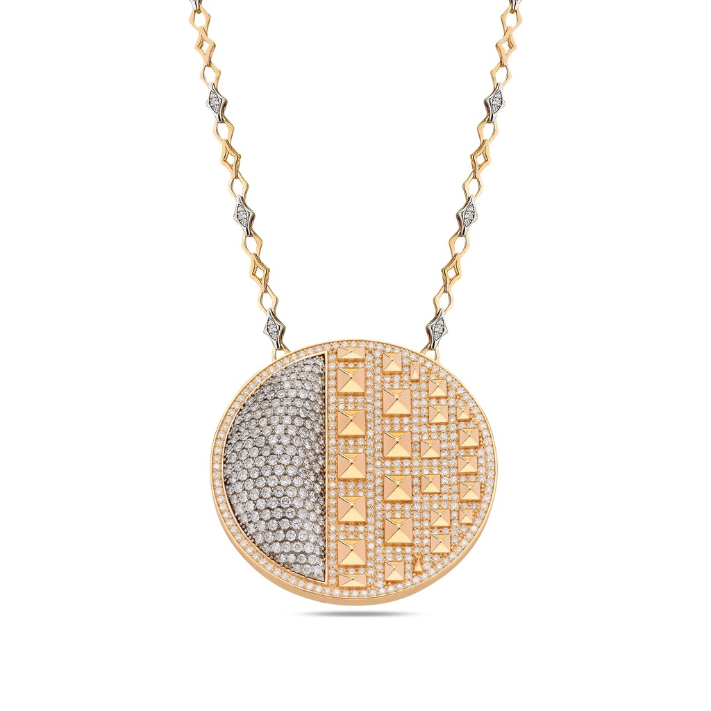 Rose Gold NEUTRA CAIRO ALL DIAMONDS MEDALLION