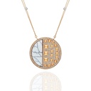 Rose Gold Neutra Cairo Medallion - White Agate