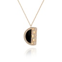 Rose Gold Neutra Cairo Pendant - Black