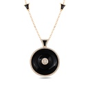 Rose Gold Neutra Dome Medallion - Black Onyx