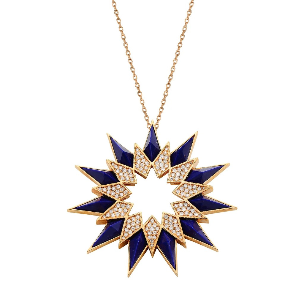 Rose Gold Nord Pendant - Blue