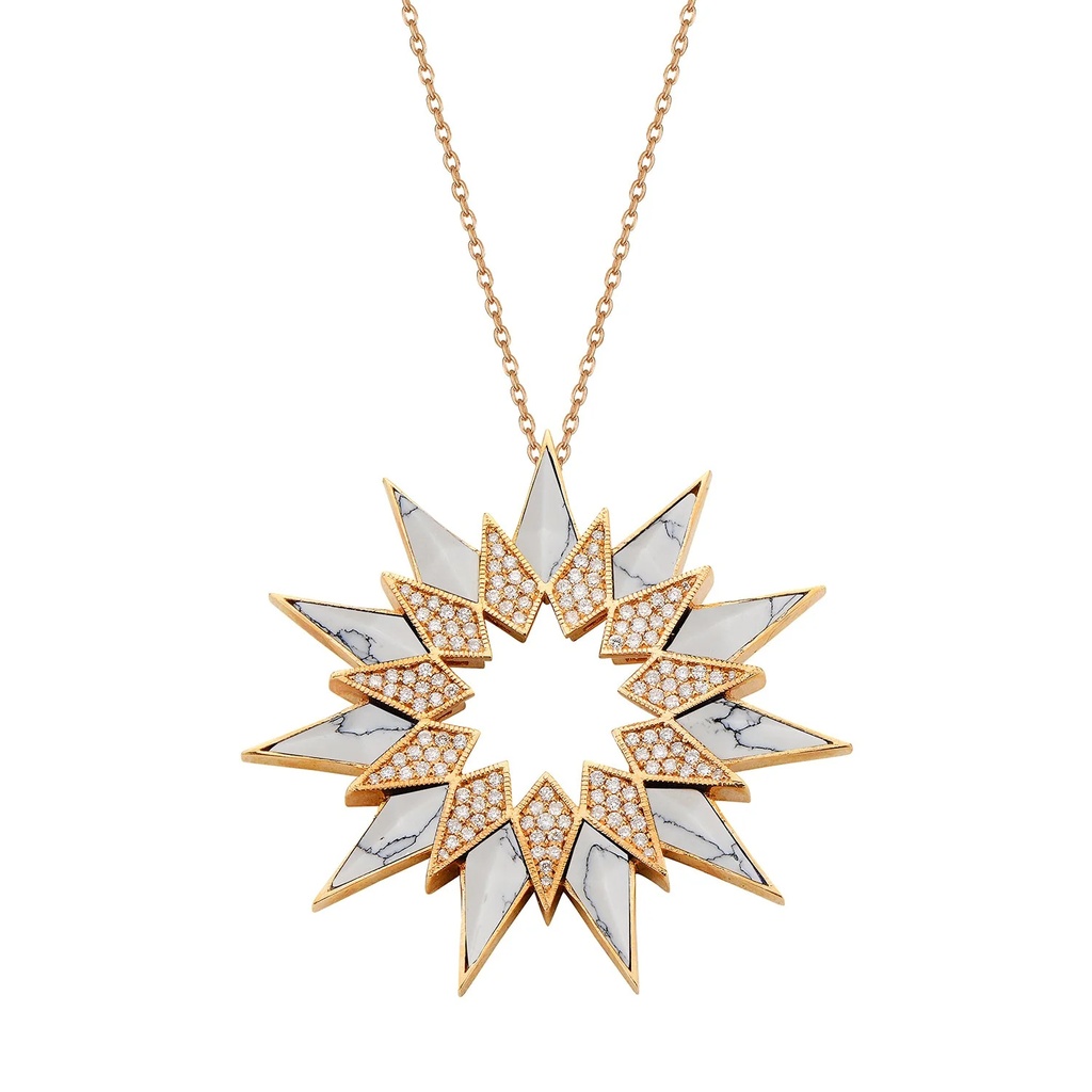 Rose Gold Nord Pendant - White