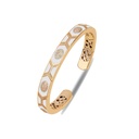 Rose Gold Shield Bracelet All White