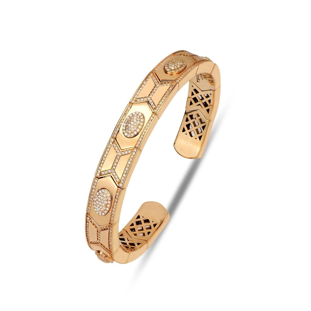 Rose Gold Shield Colorless Bracelet - Rose Gold