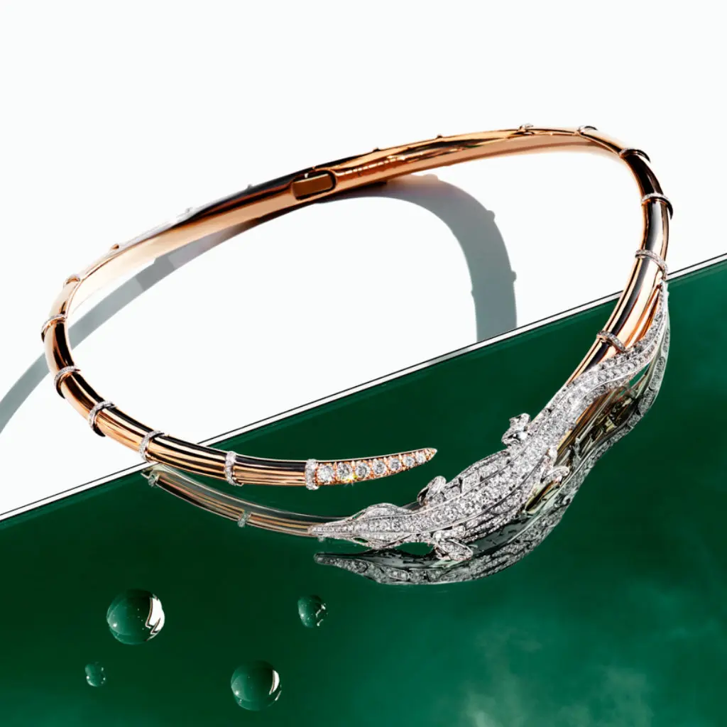 Caresse de Croco Full Pavé Diamond Choker