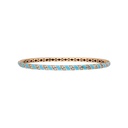 Rose Gold Tornado Bracelet - Baby Blue Enamel