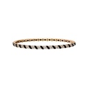 Rose Gold Tornado Bracelet - Black Enamel