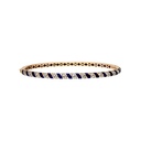 Rose Gold Tornado Bracelet - Blue Enamel