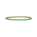 Rose Gold Tornado Bracelet - Neon Green Enamel