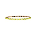 Rose Gold Tornado Bracelet - Neon Yellow Enamel