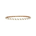 Rose Gold Tornado Bracelets - White Enamel