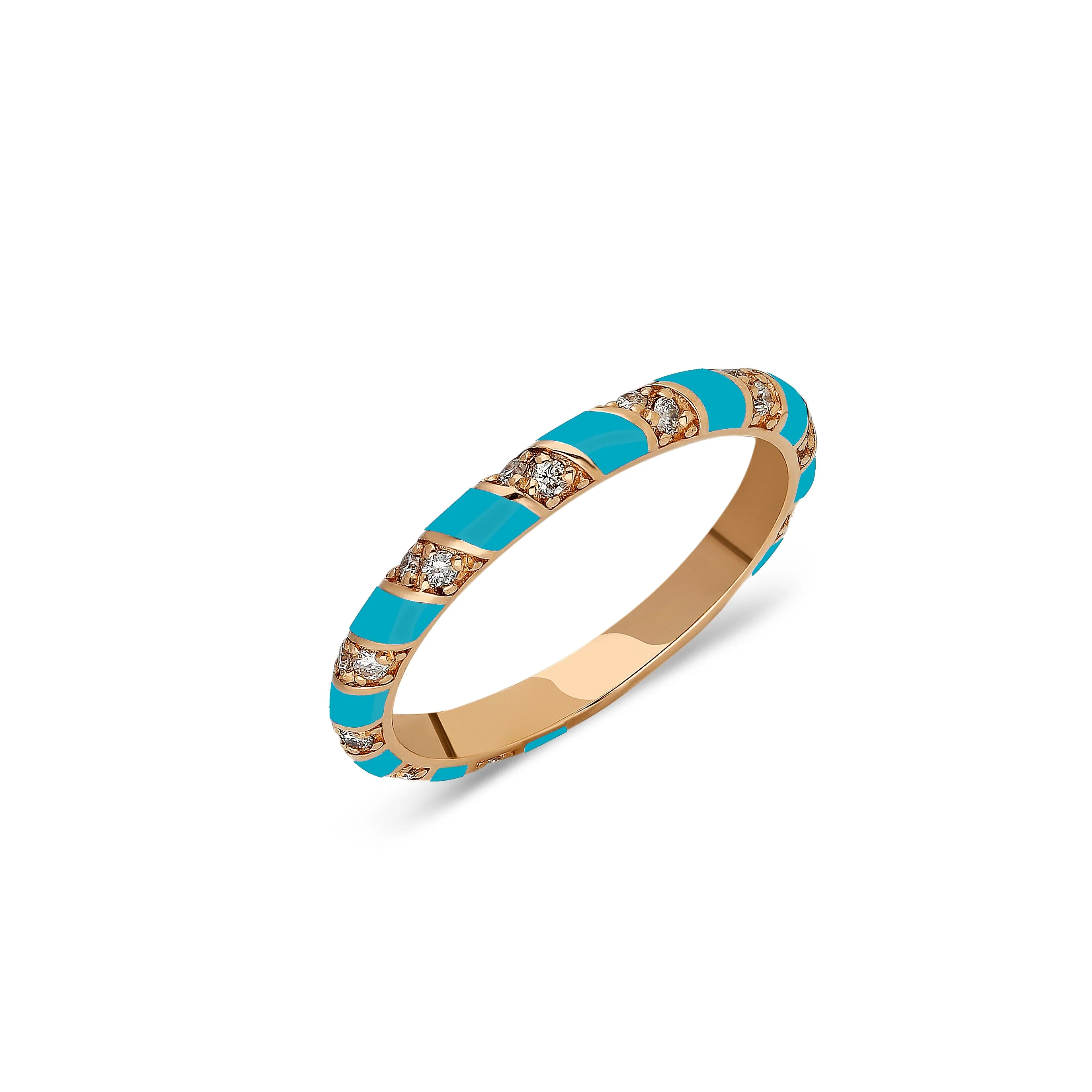 Tornado Ring - Baby Blue Enamel