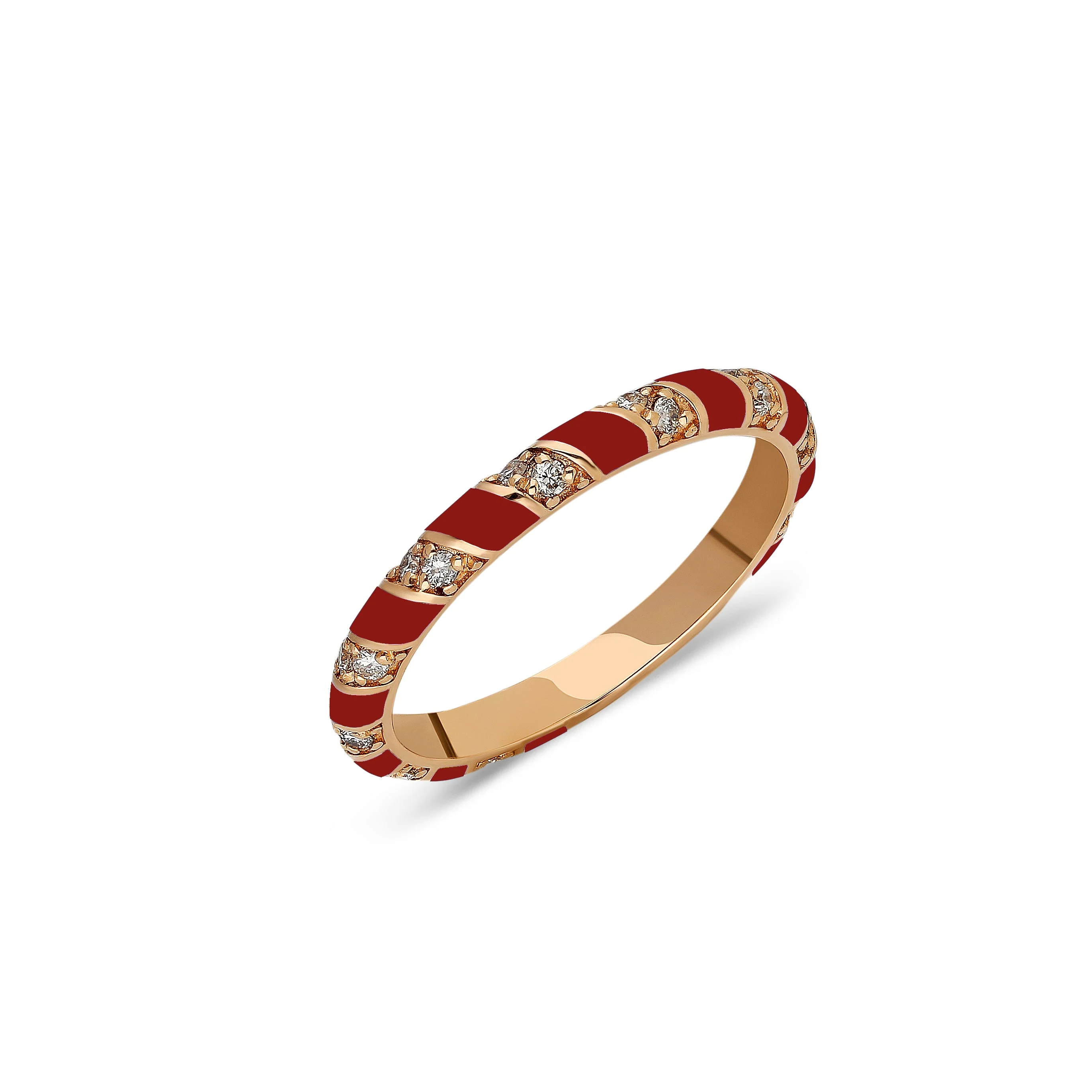 Tornado Ring - Red Enamel
