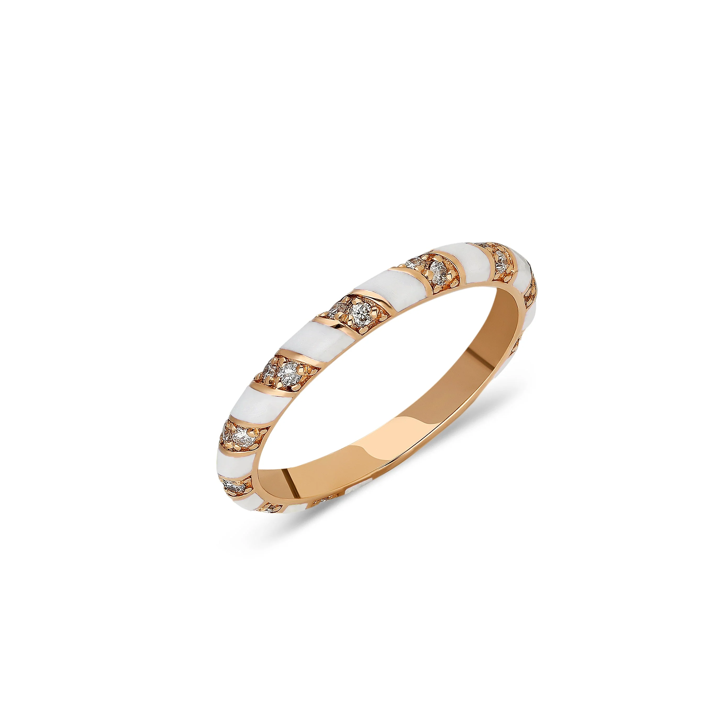 Tornado Ring - White Enamel