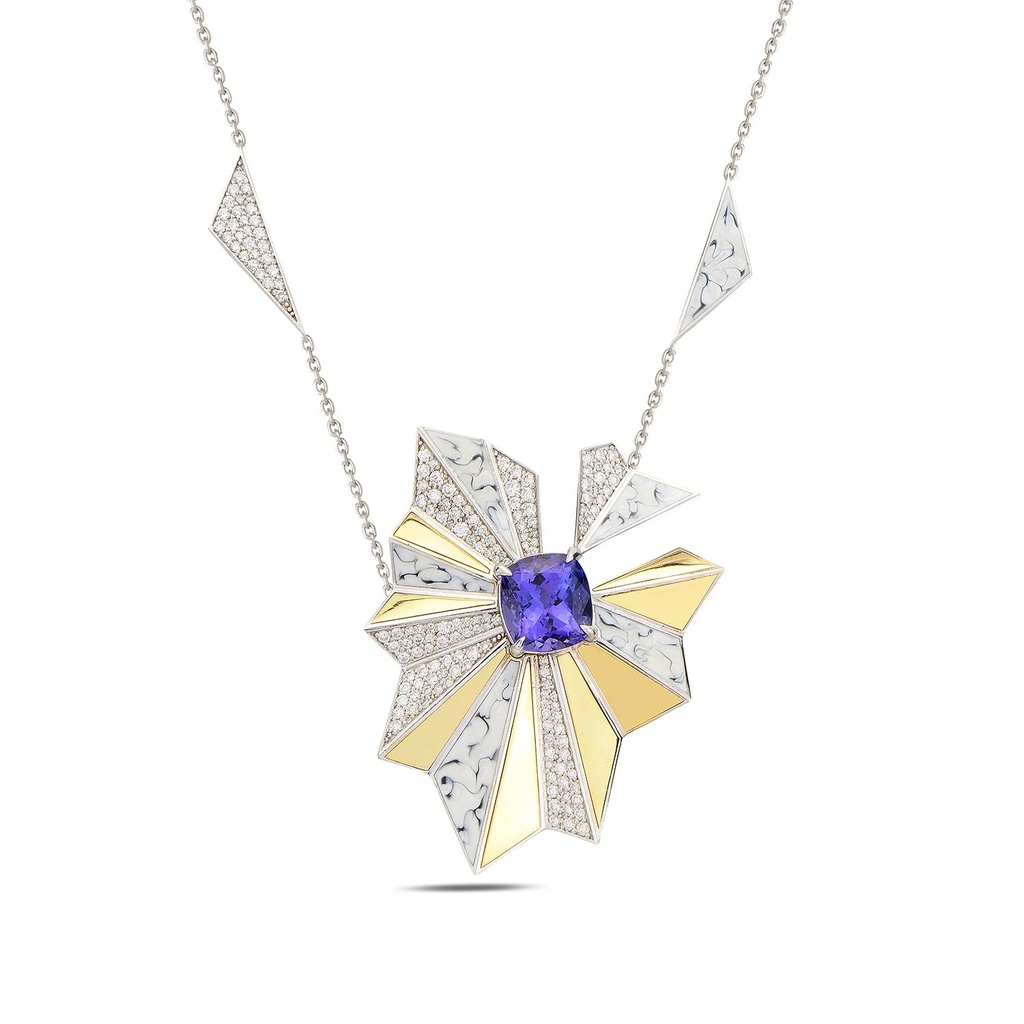 White Gold Limited Edition Alis Crush Medallion with Tanzanite